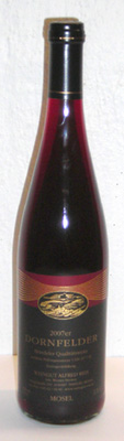 Rotwein Dornfelder Qualitätswein lieblich, Briedel